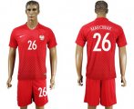 Wholesale Cheap Poland #26 Marciniak Away Soccer Country Jersey