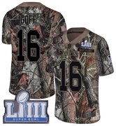 Wholesale Cheap Nike Rams #16 Jared Goff Camo Super Bowl LIII Bound Youth Stitched NFL Limited Rush Realtree Jersey