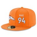 Wholesale Cheap Denver Broncos #94 DeMarcus Ware Snapback Cap NFL Player Orange with White Number Stitched Hat