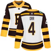 Wholesale Cheap Adidas Bruins #4 Bobby Orr White Authentic 2019 Winter Classic Women's Stitched NHL Jersey