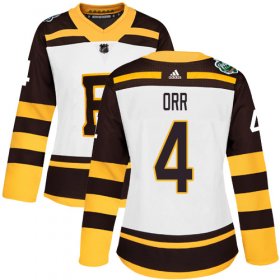 Wholesale Cheap Adidas Bruins #4 Bobby Orr White Authentic 2019 Winter Classic Women\'s Stitched NHL Jersey