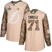 Cheap Adidas Lightning #71 Anthony Cirelli Camo Authentic 2017 Veterans Day Youth 2020 Stanley Cup Champions Stitched NHL Jersey