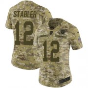 Wholesale Cheap Nike Raiders #12 Kenny Stabler Camo Women's Stitched NFL Limited 2018 Salute to Service Jersey