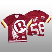 Wholesale Cheap NFL Washington Redskins #58 Thomas Davis Sr. Red Men's Mitchell & Nell Big Face Fashion Limited NFL Jersey
