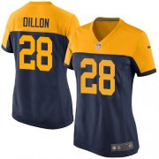 Wholesale Cheap Nike Packers #28 AJ Dillon Navy Blue Alternate Women's Stitched NFL Vapor Untouchable Limited Jersey