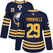Wholesale Cheap Adidas Sabres #29 Jason Pominville Navy Blue Home Authentic Women's Stitched NHL Jersey