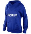 Wholesale Cheap Women's Dallas Cowboys Logo Pullover Hoodie Blue