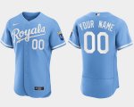 Wholesale Cheap Men's Kansas City Royals ACTIVE PLAYER Custom Blue Flex Base Stitched Jersey