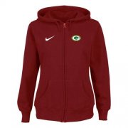 Wholesale Cheap Nike Green Bay Packers Ladies Tailgater Full Zip Hoodie Red