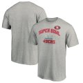 Wholesale Cheap Men's San Francisco 49ers NFL Heather Gray Super Bowl LIV Bound Heart & Soul T-Shirt