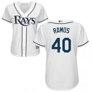 Wholesale Cheap Rays #40 Wilson Ramos White Home Women's Stitched MLB Jersey