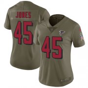 Wholesale Cheap Nike Falcons #45 Deion Jones Olive Women's Stitched NFL Limited 2017 Salute to Service Jersey
