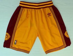 Wholesale Cheap Men\'s Cleveland Cavaliers Yellow Throwback Short