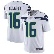 Wholesale Cheap Men's Seattle Seahawks 2022 #16 Tyler Lockett White With 1-star C Patch Vapor Untouchable Limited Stitched NFL Jersey