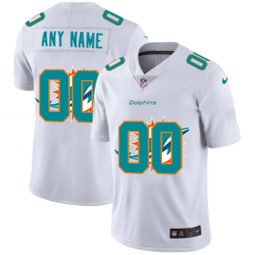 Wholesale Cheap Miami Dolphins Custom White Men\'s Nike Team Logo Dual Overlap Limited NFL Jersey