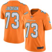 Wholesale Cheap Nike Dolphins #73 Austin Jackson Orange Men's Stitched NFL Limited Rush Jersey