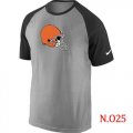 Wholesale Cheap Nike Cleveland Browns Ash Tri Big Play Raglan NFL T-Shirt Grey/Black