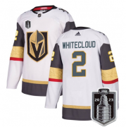 Wholesale Cheap Men's Vegas Golden Knights #2 Zach Whitecloud White 2023 Stanley Cup Final Stitched Jersey