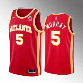 Wholesale Cheap Men\'s Atlanta Hawks #5 Dejounte Murray Red Stitched Jersey