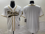 Wholesale Cheap Men's Pittsburgh Pirates Blank White Cool Base Stitched Baseball Jersey