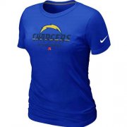 Wholesale Cheap Women's Nike Los Angeles Chargers Critical Victory NFL T-Shirt Blue