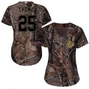 Wholesale Cheap Indians #25 Jim Thome Camo Realtree Collection Cool Base Women's Stitched MLB Jersey