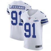 Wholesale Cheap Nike Cowboys #91 L.P. Ladouceur White Men's Stitched With Established In 1960 Patch NFL New Elite Jersey