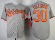 Wholesale Cheap Orioles #30 Chris Tillman Grey Cool Base Stitched MLB Jersey