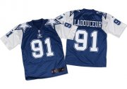 Wholesale Cheap Nike Cowboys #91 L. P. Ladouceur Navy Blue/White Throwback Men's Stitched NFL Elite Jersey
