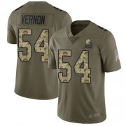 Wholesale Cheap Nike Browns #54 Olivier Vernon Olive/Camo Men's Stitched NFL Limited 2017 Salute To Service Jersey