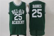 Wholesale Cheap Men's The Movie Bel Air Academy #25 Banks Green Swingman Basketball Jersey