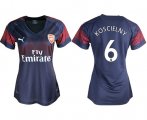 Wholesale Cheap Women's Arsenal #6 Koscielny Away Soccer Club Jersey