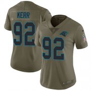 Wholesale Cheap Nike Panthers #92 Zach Kerr Olive Women's Stitched NFL Limited 2017 Salute To Service Jersey