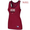 Wholesale Cheap Women's Nike Cincinnati Reds Tri-Blend Racerback Stretch Tank Top Red