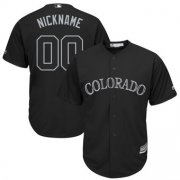 Wholesale Cheap Colorado Rockies Majestic 2019 Players' Weekend Cool Base Roster Custom Jersey Black