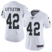 Wholesale Cheap Nike Raiders #42 Cory Littleton White Women's Stitched NFL Vapor Untouchable Limited Jersey