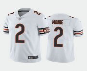 Wholesale Cheap Men's Chicago Bears #2 DJ Moore White Vapor Untouchable Stitched Football Jersey