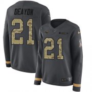 Wholesale Cheap Nike Rams #21 Donte Deayon Anthracite Salute to Service Women's Stitched NFL Limited Therma Long Sleeve Jersey