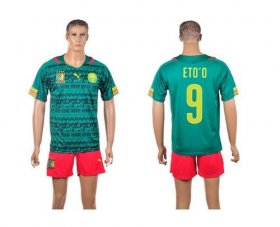 Wholesale Cheap Cameroon #9 Eto\'o Home World Cup Soccer Country Jersey