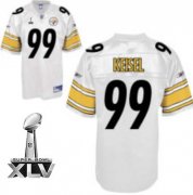 Wholesale Cheap Steelers #99 Brett Keisel White Super Bowl XLV Stitched NFL Jersey