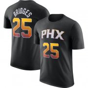 Wholesale Cheap Men's Phoenix Suns #25 Mikal Bridges Black 2022-23 Statement Edition Name & Number T-Shirt