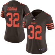 Wholesale Cheap Nike Browns #32 Jim Brown Brown Women's Stitched NFL Limited Rush Jersey