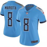 Wholesale Cheap Nike Titans #8 Marcus Mariota Light Blue Alternate Women's Stitched NFL Vapor Untouchable Limited Jersey