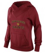 Wholesale Cheap Women's New Orleans Saints Heart & Soul Pullover Hoodie Red