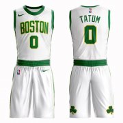 Wholesale Cheap Boston Celtics#0 Jayson Tatum White Nike NBA Men's City Edition Suit AuthenticJersey