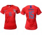 Wholesale Cheap Women's USA #15 Rapinoe Away Soccer Country Jersey