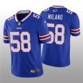 Wholesale Cheap Men's Buffalo Bills #58 Matt Milano 2022 Royal Vapor Untouchable Limited Stitched Jersey