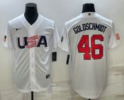 Wholesale Cheap Men's USA Baseball #46 Paul Goldschmidt 2023 White World Baseball Classic Stitched Jerseys