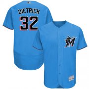 Wholesale Cheap marlins #32 Derek Dietrich Blue Flexbase Authentic Collection Stitched MLB Jersey
