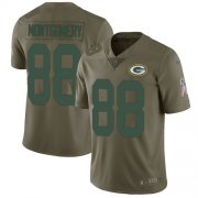 Wholesale Cheap Nike Packers #88 Ty Montgomery Olive Men's Stitched NFL Limited 2017 Salute To Service Jersey